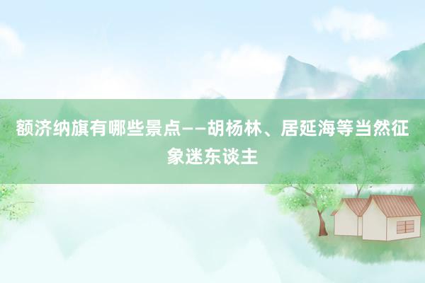 额济纳旗有哪些景点——胡杨林、居延海等当然征象迷东谈主